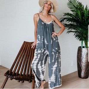 Grey tye dye Vici romper
